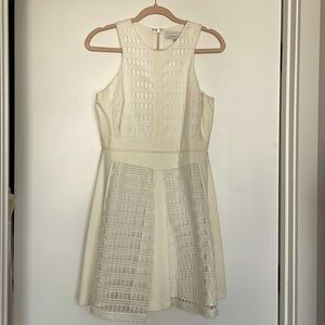 Cream knee length dress